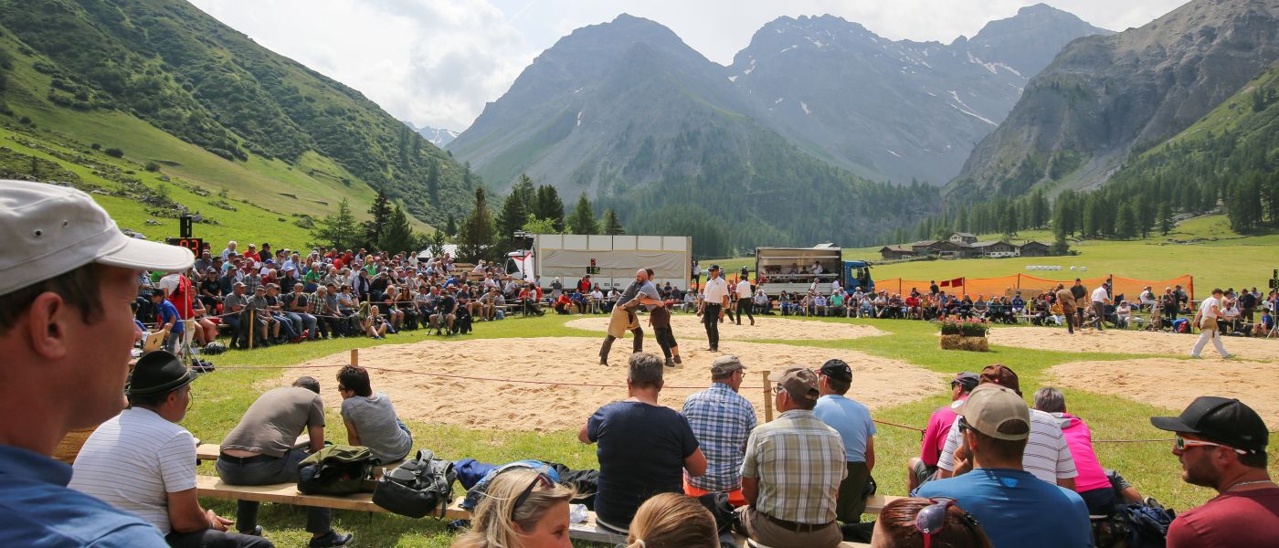 Tolle Kulisse in Davos Sertig auf 1'860 M.ü.M.